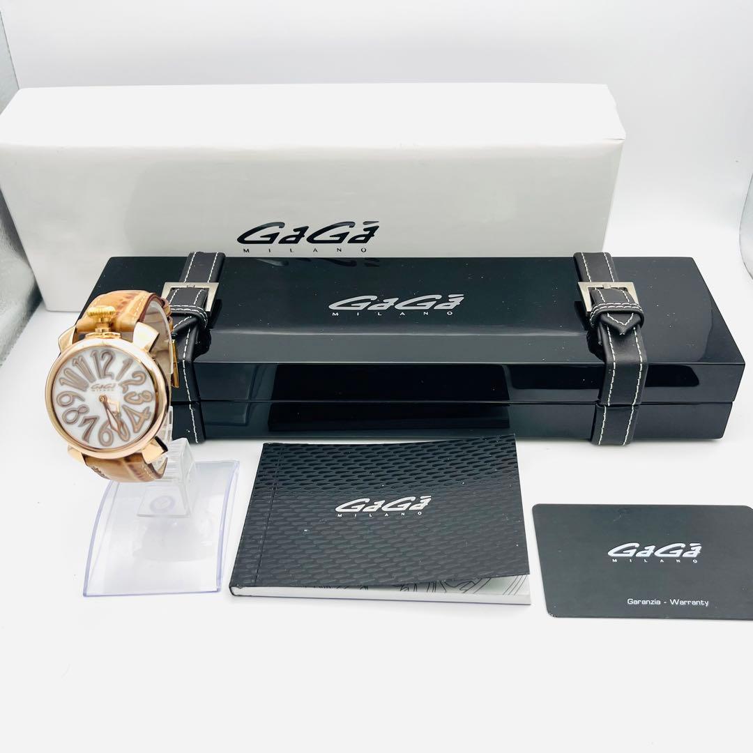 【美品/箱/取説】GaGaMILANO マヌアーレ40 ホワイトシェル