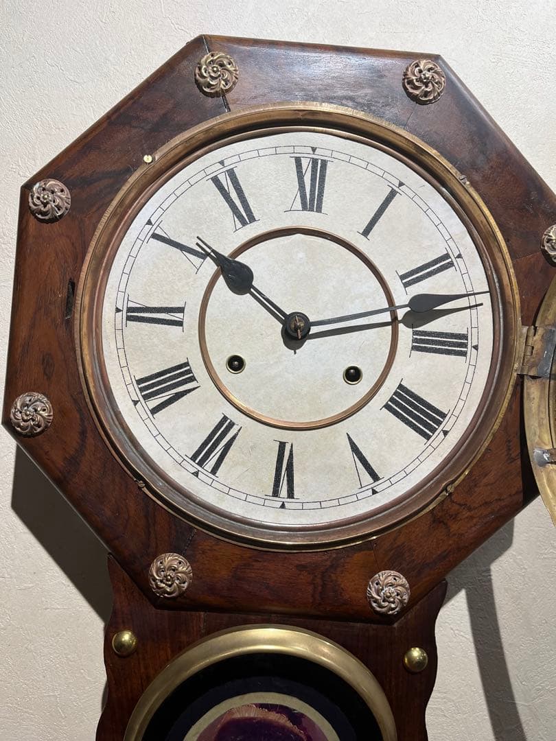 ウォーターベリー社製　八角型掛時計