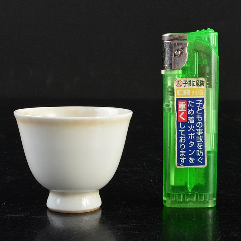 中国 南京白磁 染付寿文 煎茶碗 五客 時代箱付 金継ぎ直しあ M R6911