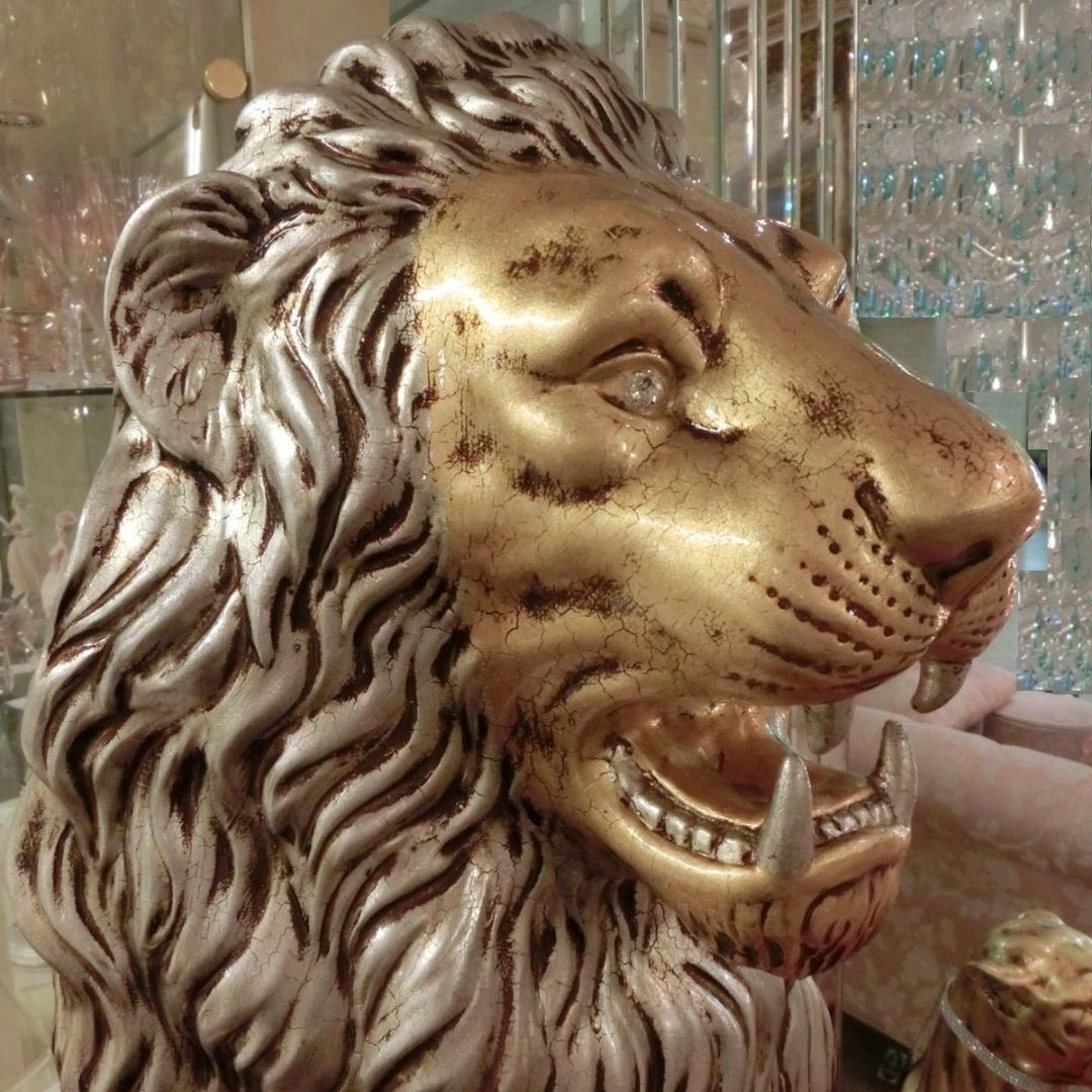 イタリア製 アニマルオブジェ ゴールドライオン - メルカリ