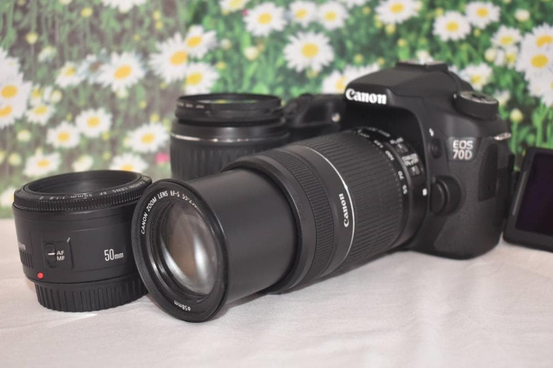 EOS70Dダブルレンセット❤️野球や運動会撮影に❤️Wi-Fiでスマホ写真