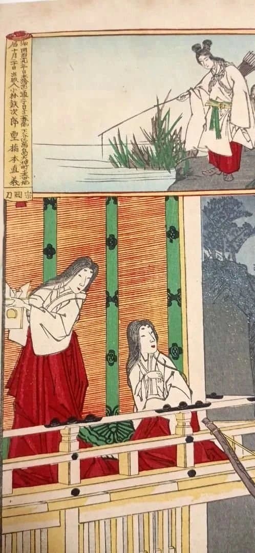 浮世絵版画、東錦畫夜競武内宿禰、楊洲周延（橋本周延)画明治19