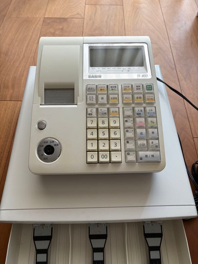 CASIO TE-400 レジスター レシートロール付き カシオ電子レジスター TE-400