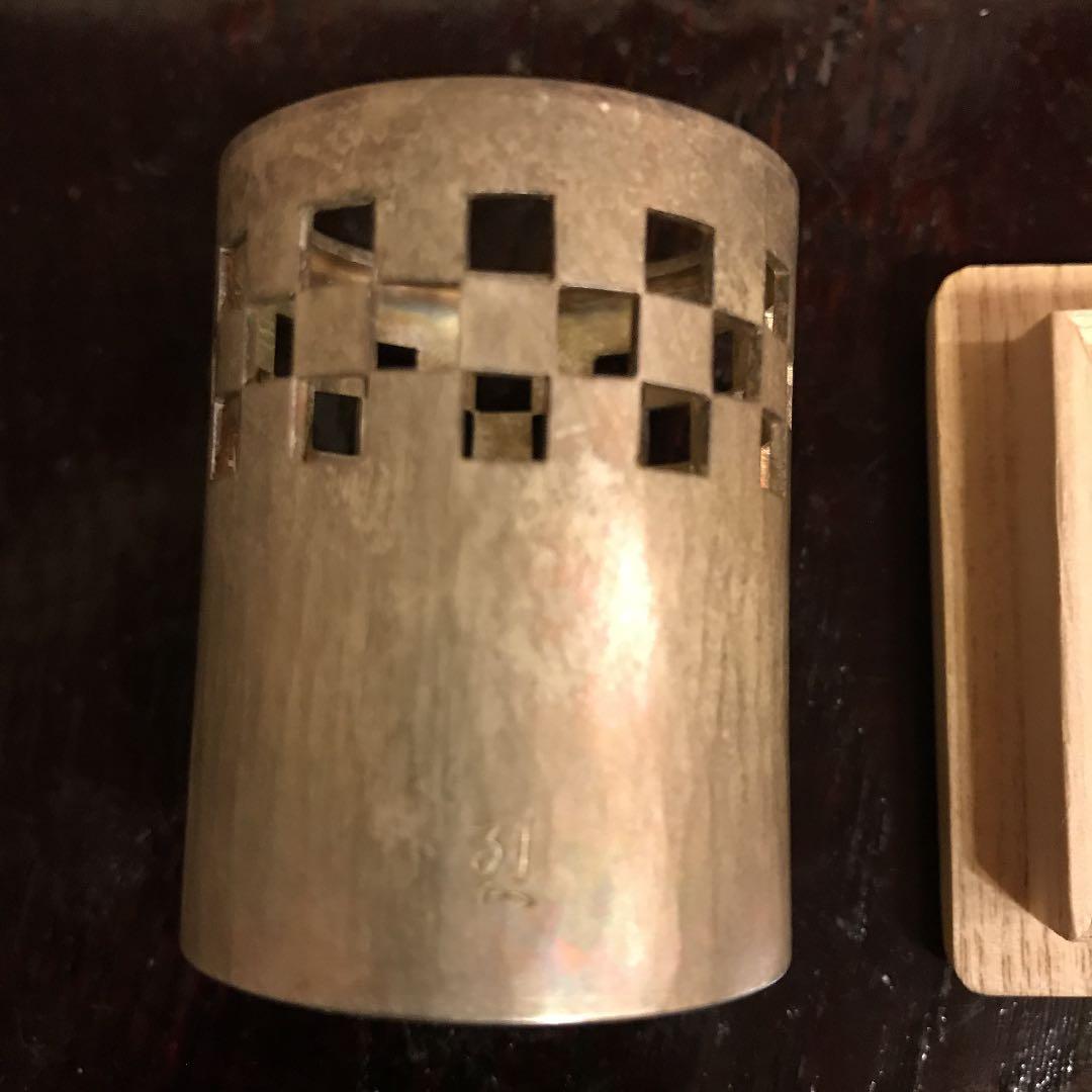 長野烈作 南鐐 市松透し 蓋置 栗山園オンライン通販部 / 【出物】