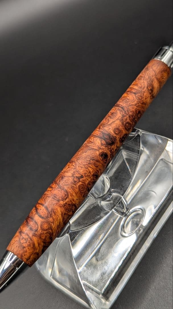 355ペン工房翌檜 特上 本花梨 瘤杢 木軸シャーペン ボールペン