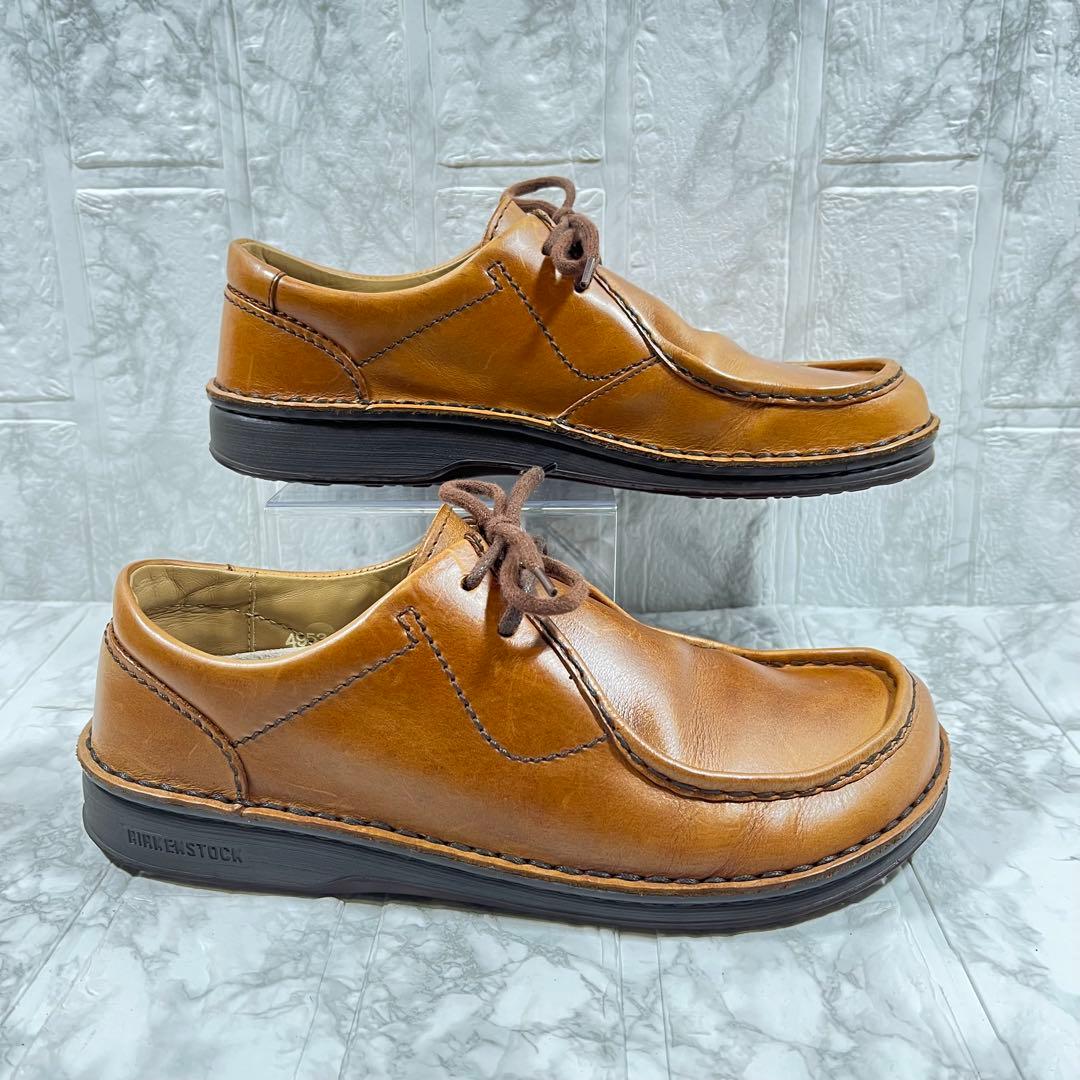 【美品】BIRKENSTOCK レザー　スニーカー　ワラビー　ブラウン　25㎝