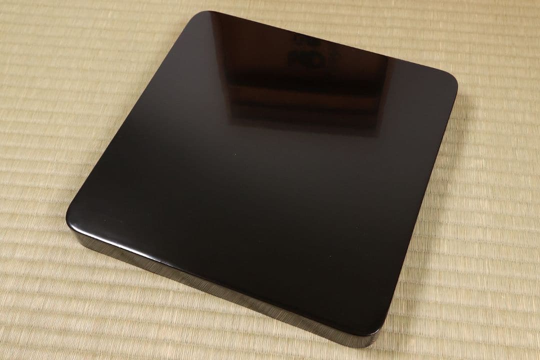 輪島塗 久保田春光堂 蔦家紋 四段重 重台 金蒔絵 黒塗 木製 重箱【MA673