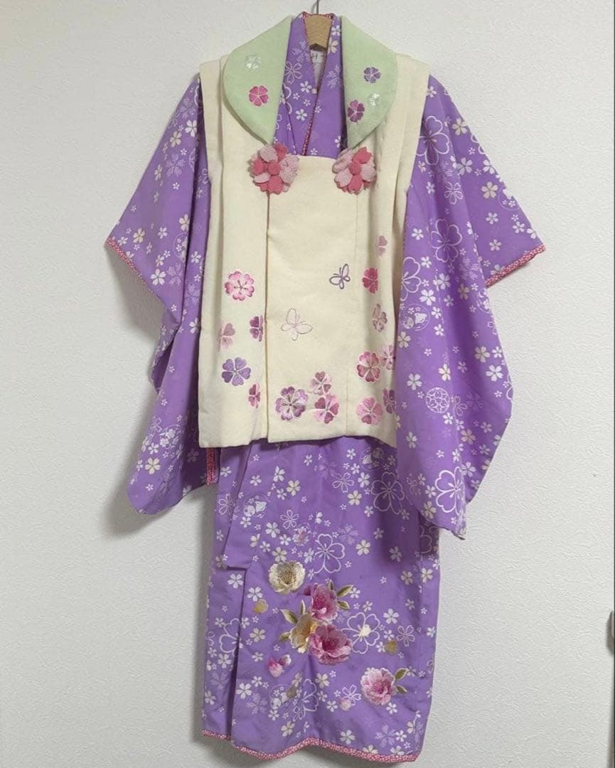 乙葉 七五三 3歳 着物 被布 刺繍 金糸