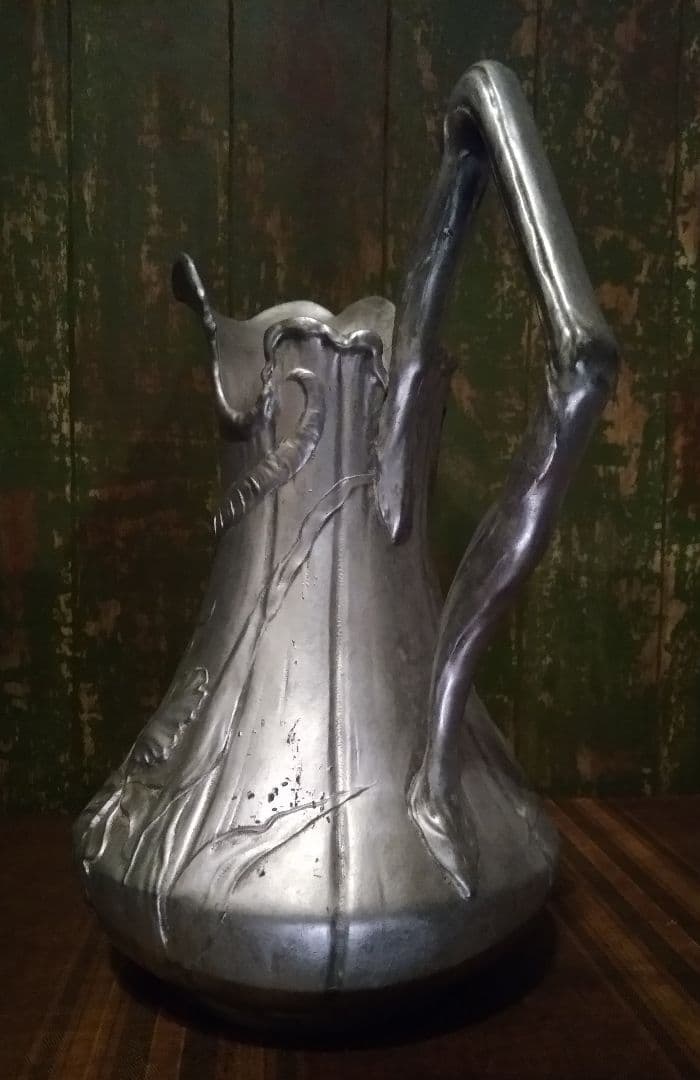 特大アンティーク 悪魔の水差し 花瓶 壺 カラフェアール・ヌーヴォー