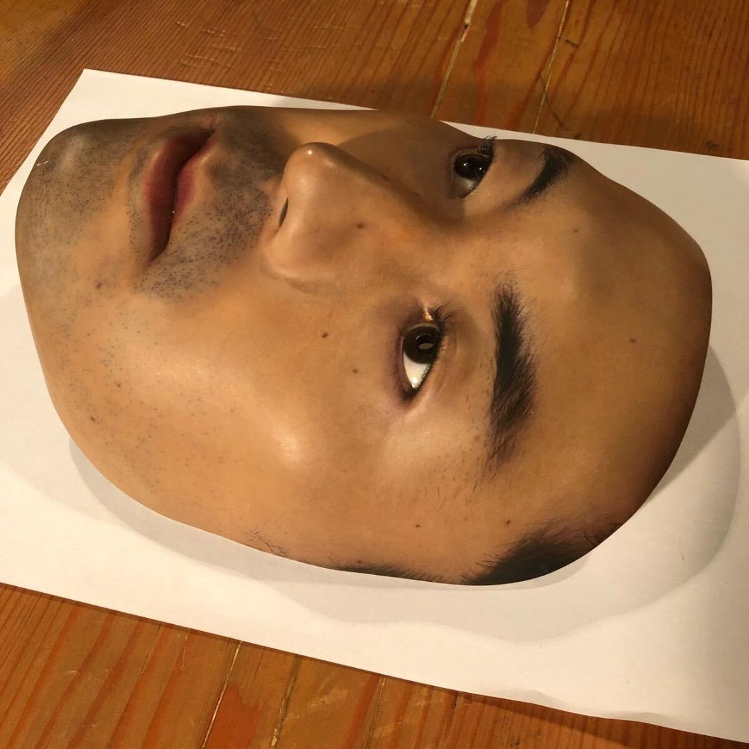 あの顔 人面 お面 仮面屋おもて 超リアルな人面