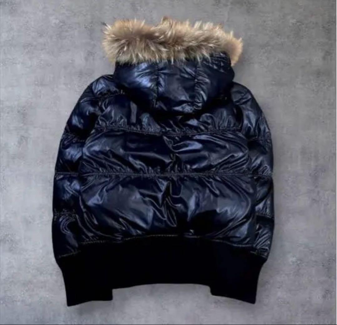 Y2K 鬼ファー 光沢 ダウンジャケット 00s平成 opium - メルカリ