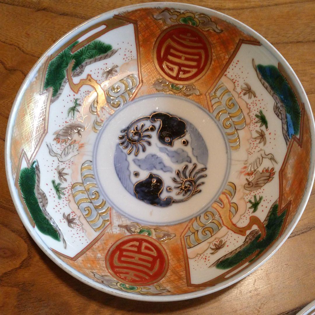 古伊万里有田焼 金蘭手 5客揃い