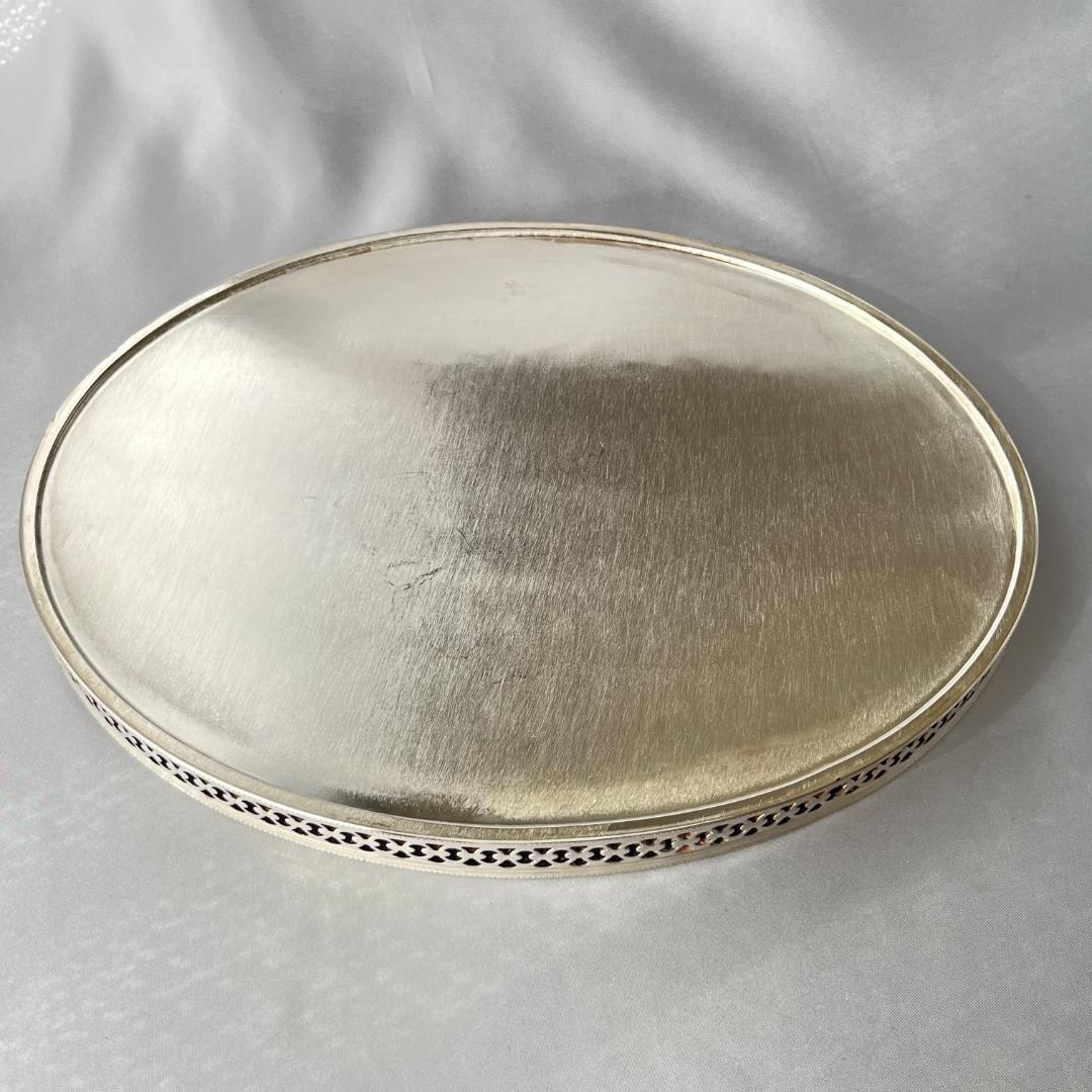 【Barker & Ellis】透かしのギャラリートレー/ドリンクトレー