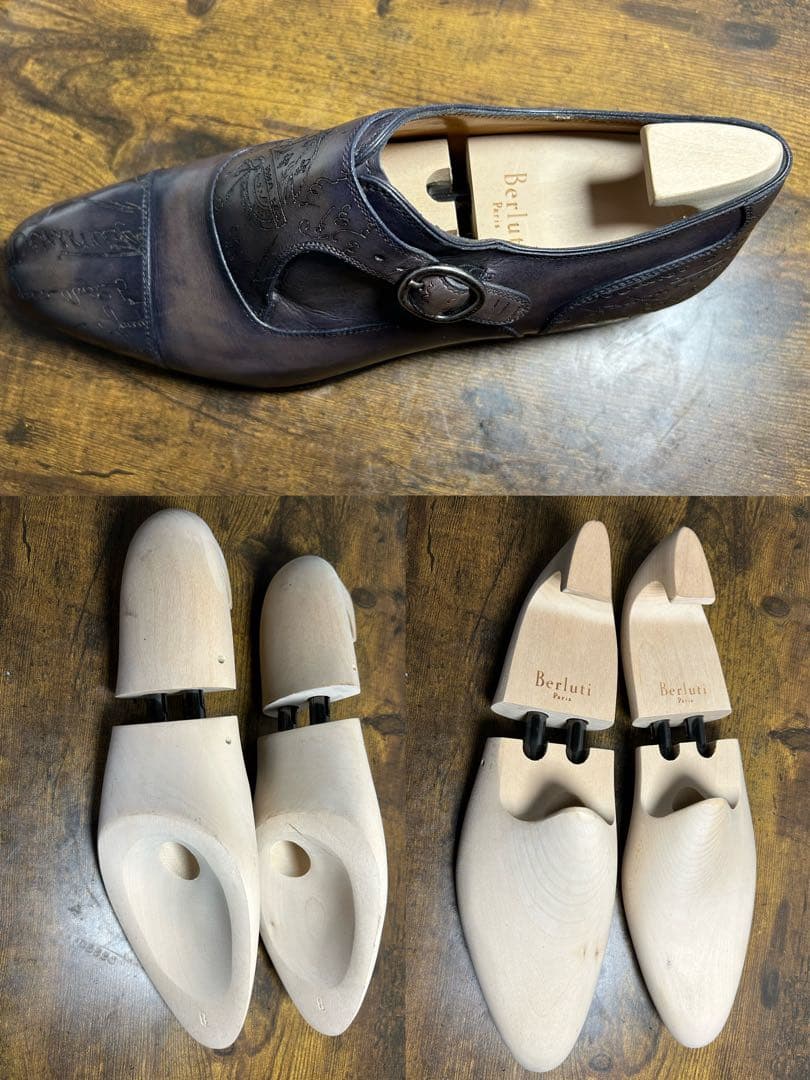 廃盤52万　Berluti シングルモンクストラップ　シューズ　オルガ期　7.5