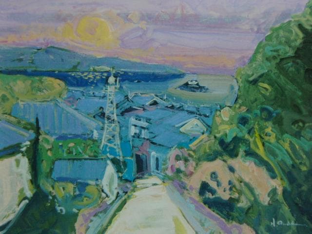 大前博士、早洋牛窓、希少な画集より、新品高級額・額装付