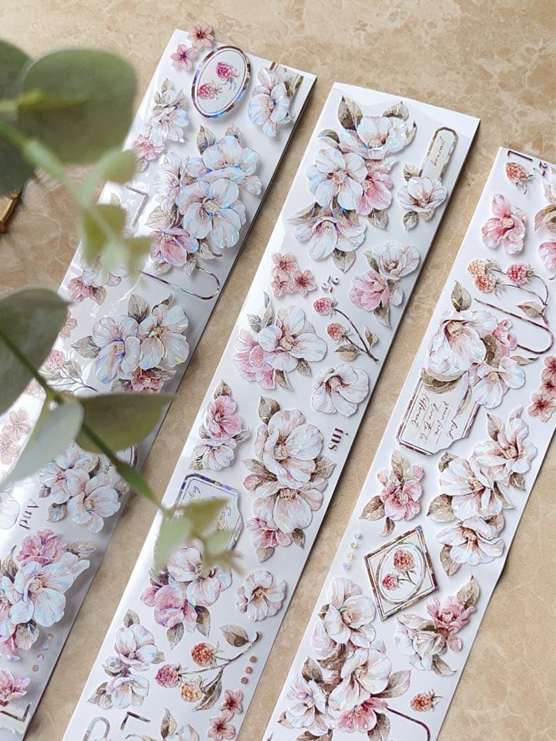 千言手账《山茶莓语》海外マスキングテープ　マステ 【2630】