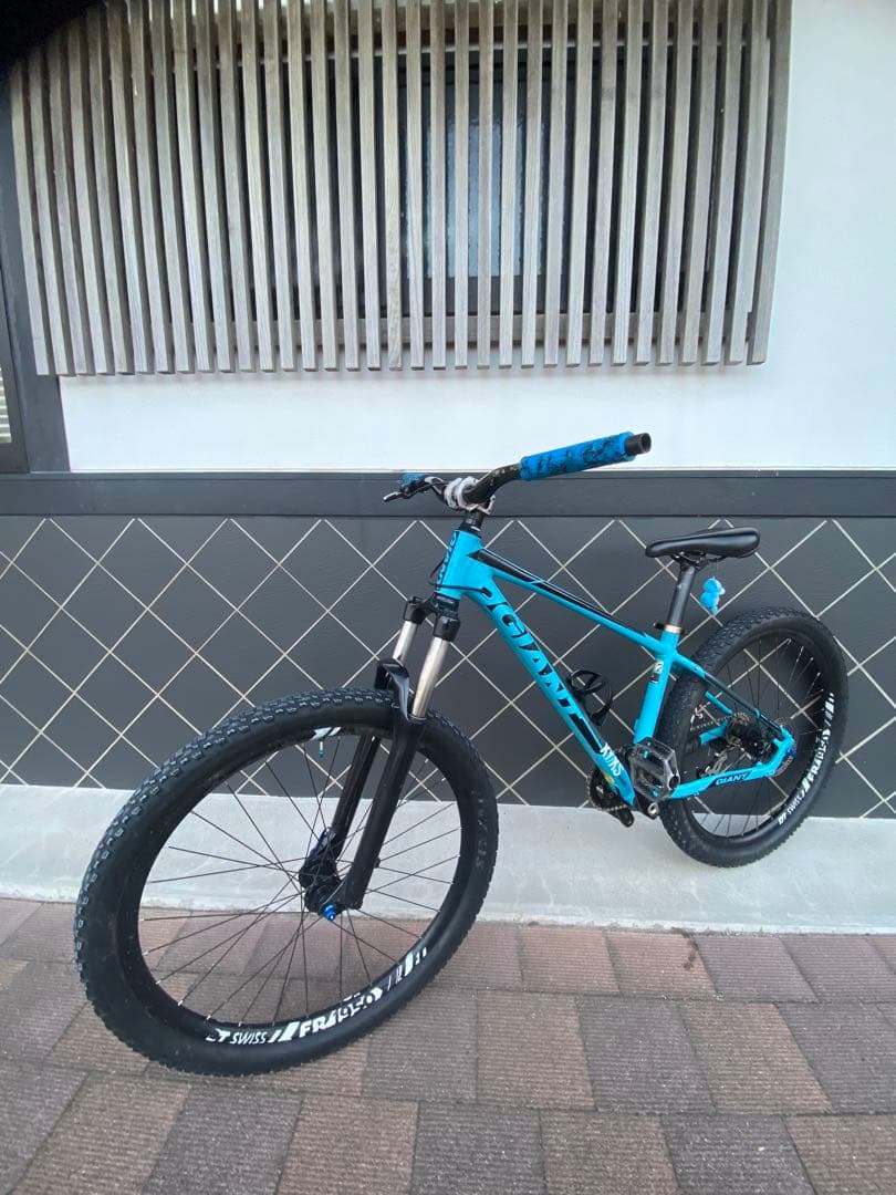 青 アルミフレーム マウンテンバイク 27.5インチ