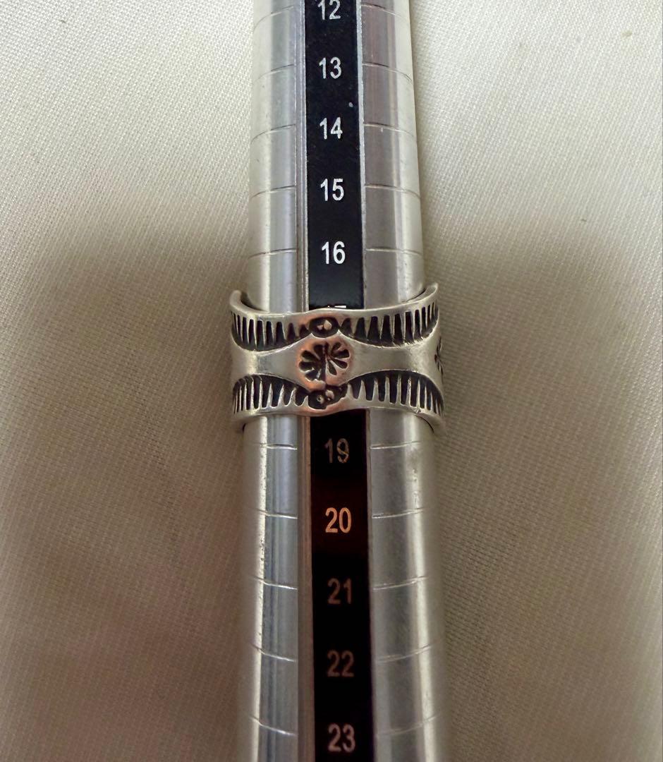 Navajo Sunshine Reeves スタンプワーク リング　18号