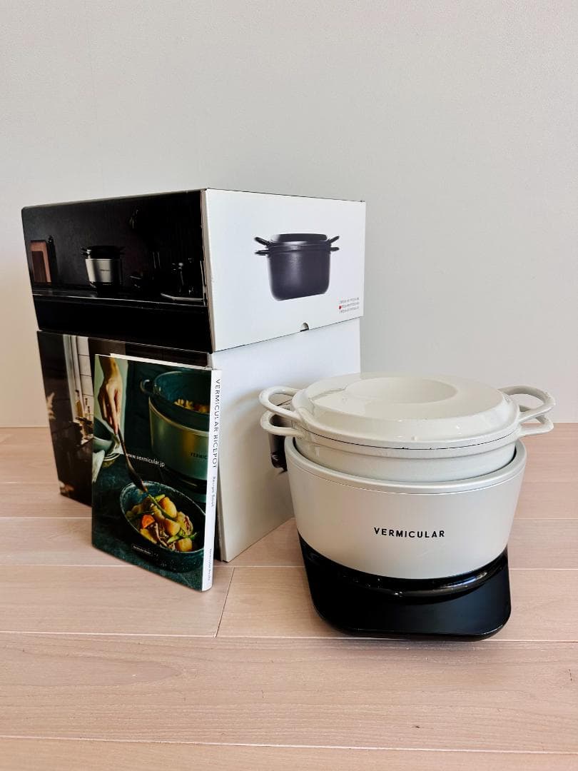 美品】バーミキュラ ライスポット 5合 RP23A-HW ハザーンホワイト