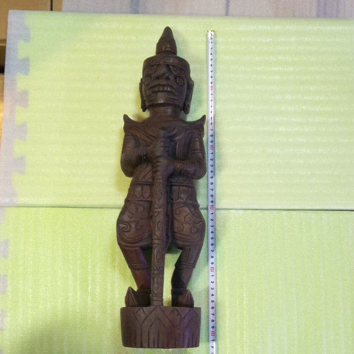 ミャンマー 木彫像 オブジェ 木製 木彫り 雑貨 インテリア 置物 魔除け