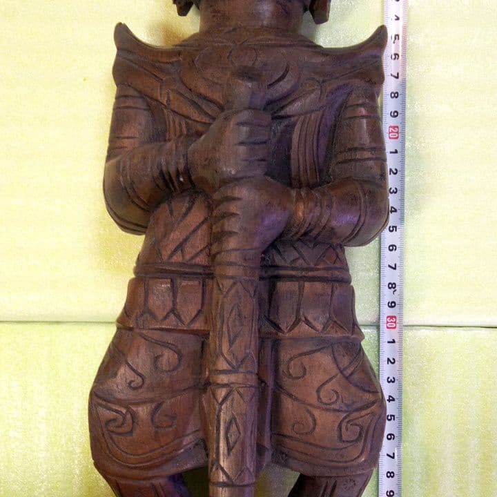 ミャンマー 木彫像 オブジェ 木製 木彫り 雑貨 インテリア 置物 魔除け