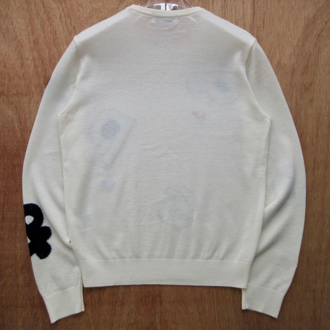 and per se アンパスィ アンパンジー刺繍 ウール混クルーネックニット