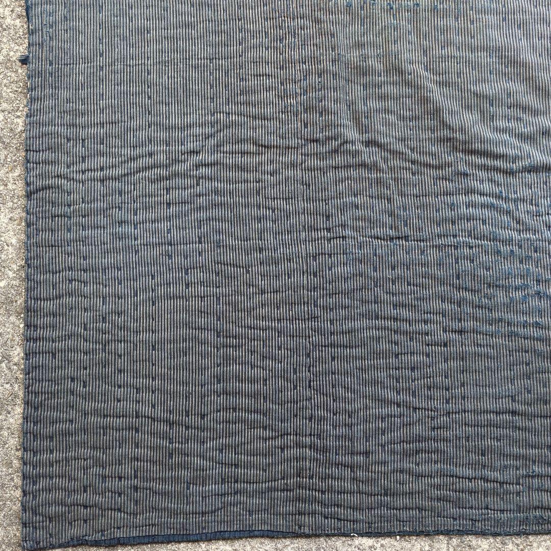 襤褸 ボロ 藍染 古布 リメイク BORO 古裂 木綿 着物 裂織 大判 肉厚