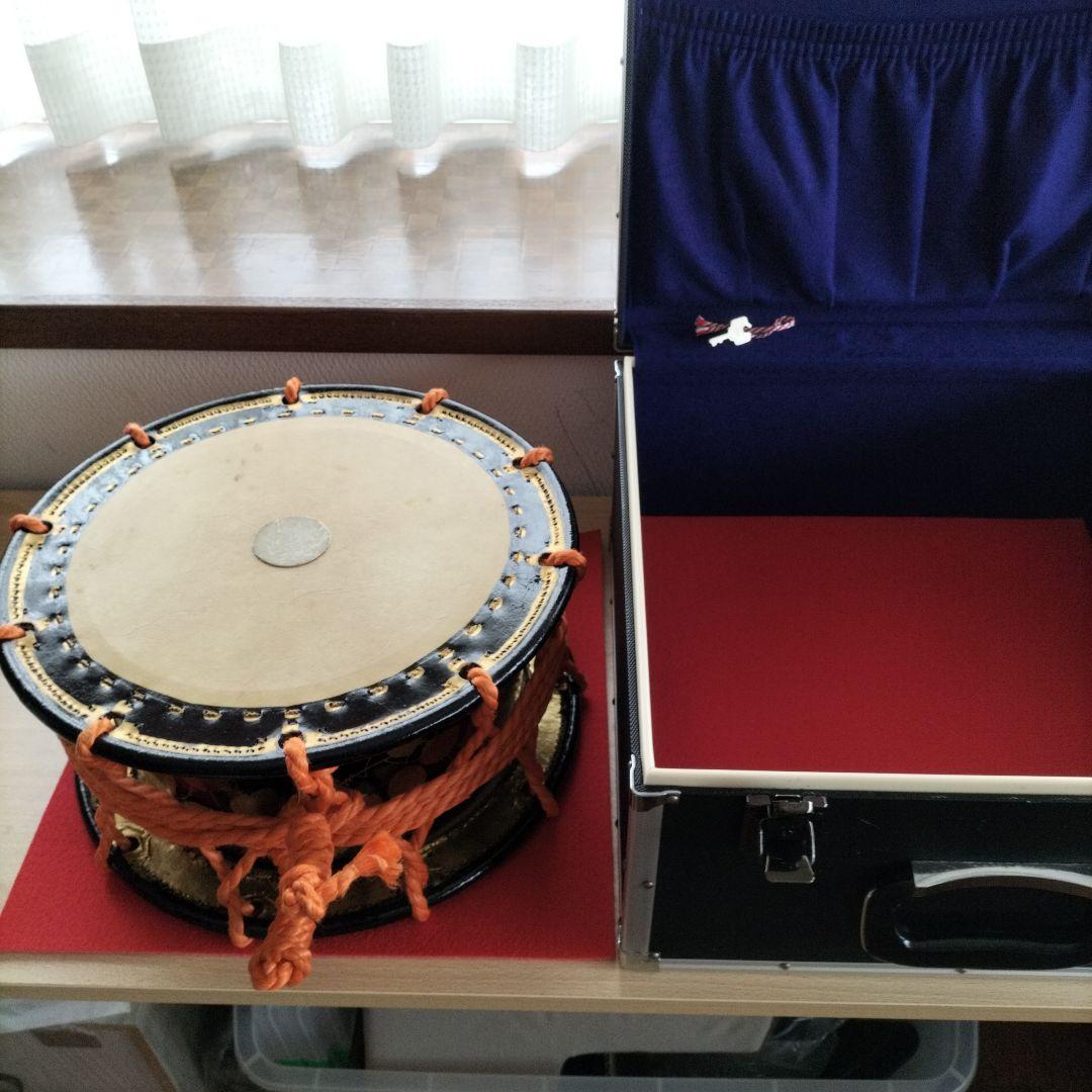 岡田屋布施 締太鼓 ハードケース付き 中古品 岡田屋布施 締太鼓 中古