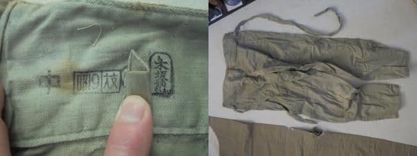 AKa6793 旧日本陸軍 背負い袋 ズボン セット 当時物