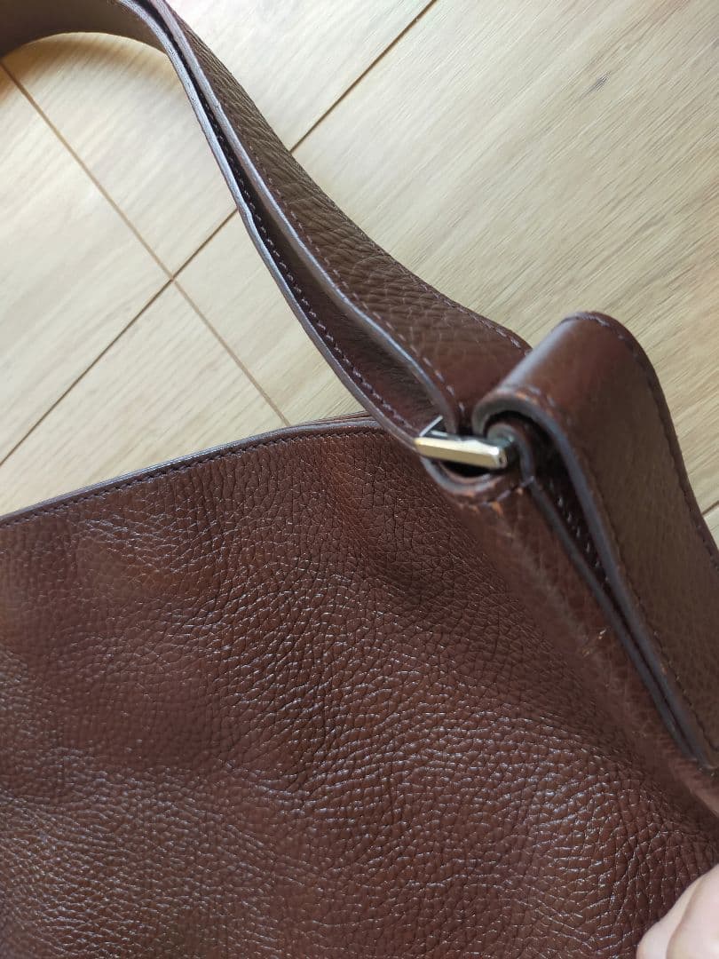 美品HIROFU ヒロフ　ワンショルダー　レザーバッグブラウン系
