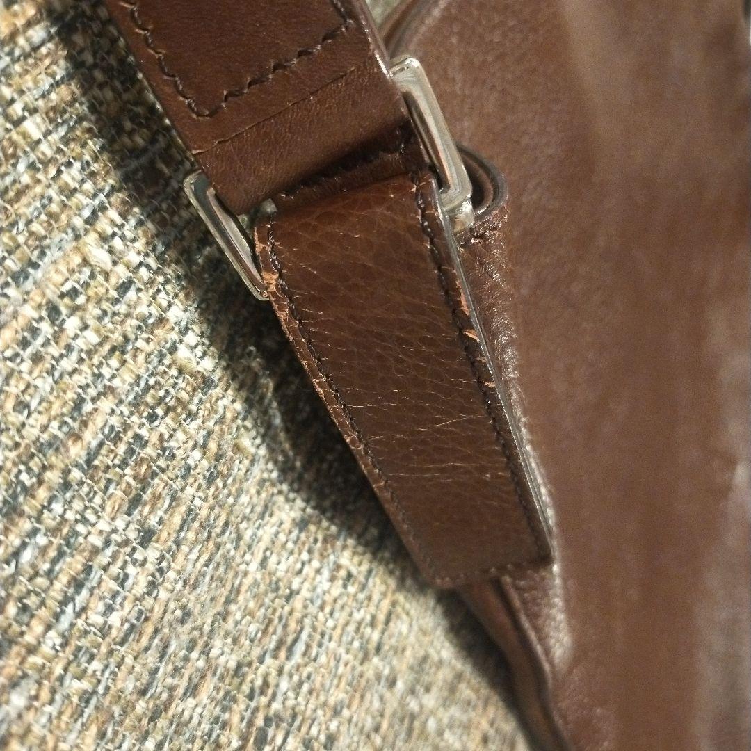 美品HIROFU ヒロフ　ワンショルダー　レザーバッグブラウン系