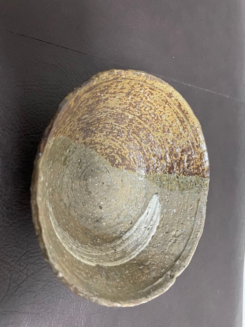 森田十雨 片身替茶盌 共箱 栞 茶碗 高麗茶碗 茶道具