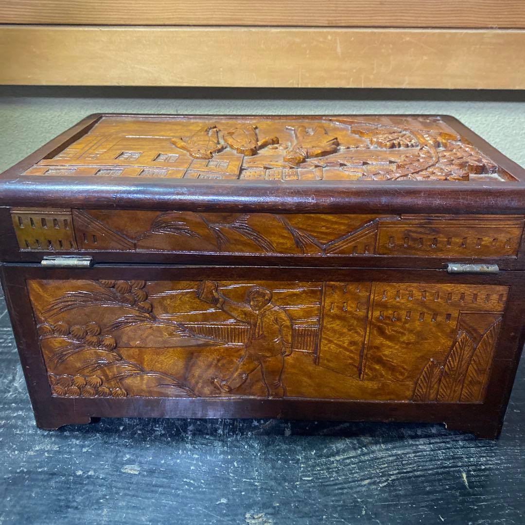 中国古玩 木彫 毛沢東 人生図箱 - メルカリ