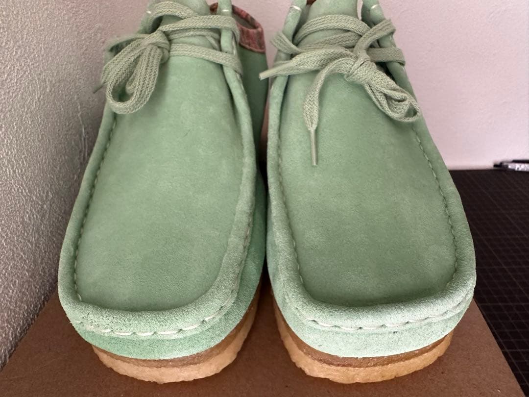 靴 STUSSY x CLARKS Wallabee UK10 SAGE