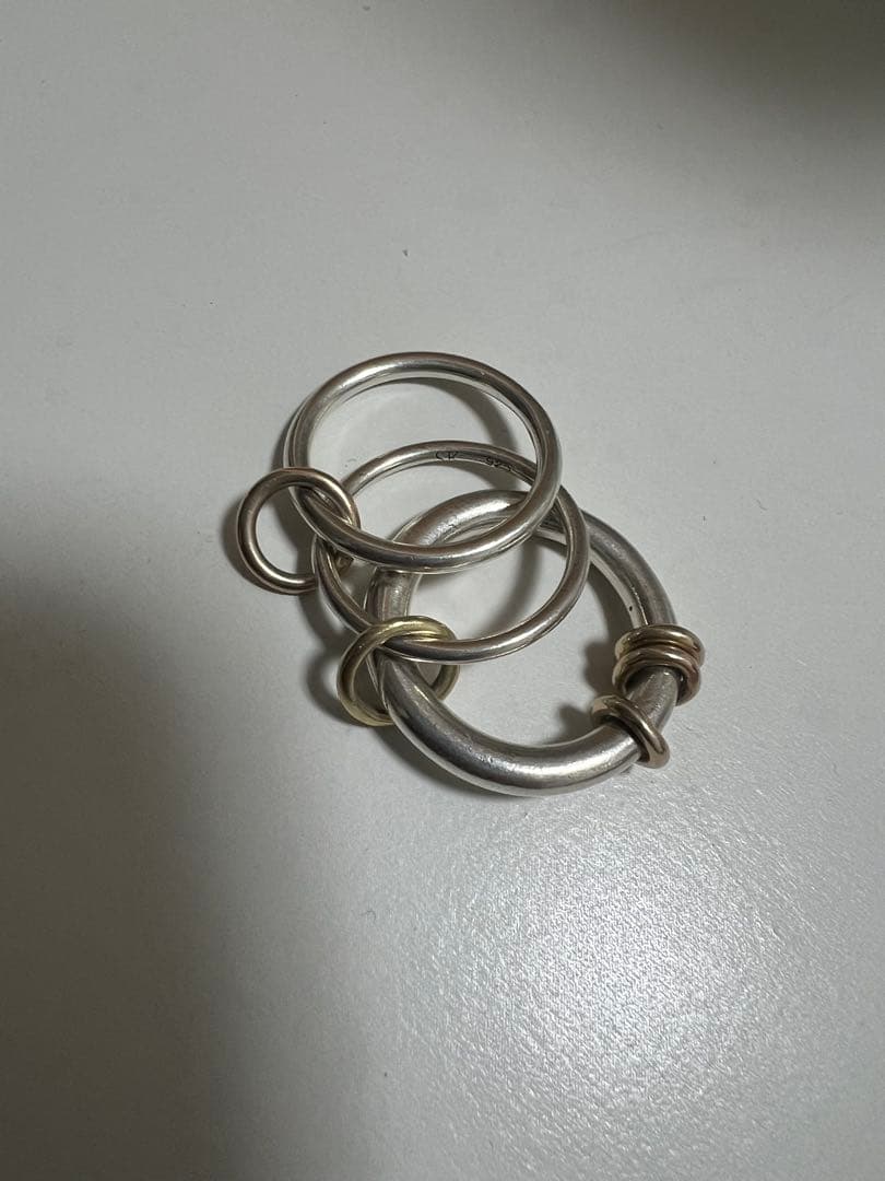 ORION SGリング　3連リング　シルバー/ゴールド