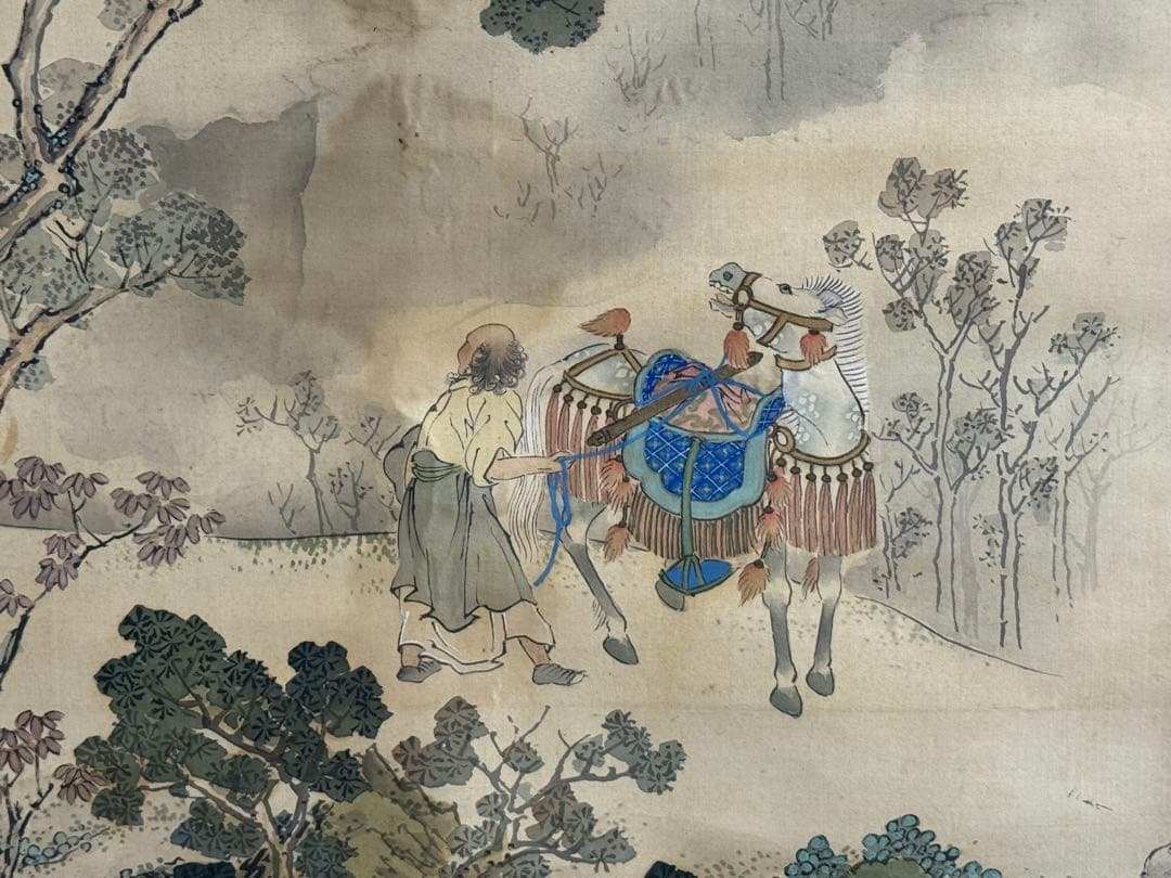 高田竹山筆 檀特山之圖 青緑法 掛軸 共箱 送料込み250902 - メルカリ