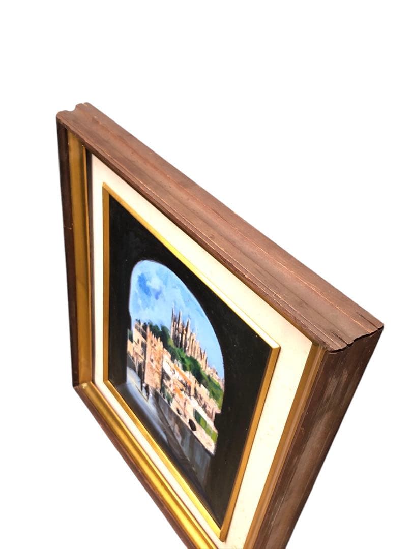 1970年　T.TOMIYA 頓宮隆輔　8号『スペイン　サン・マルティン橋』油彩