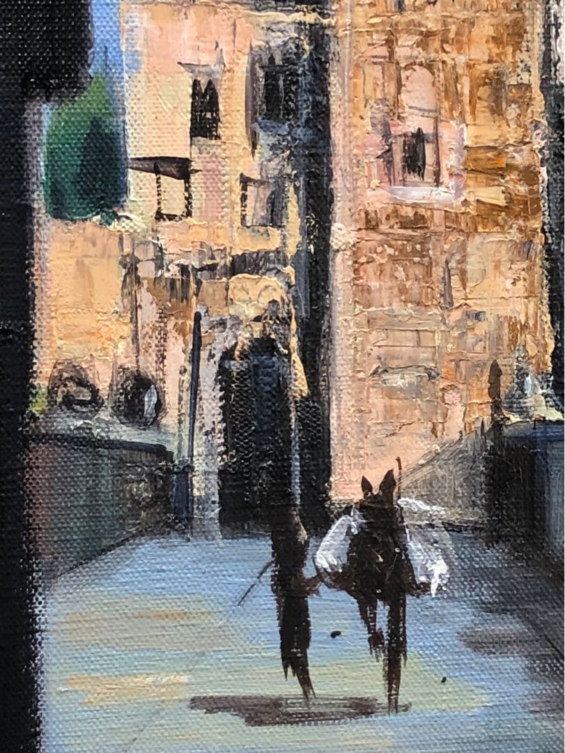 1970年　T.TOMIYA 頓宮隆輔　8号『スペイン　サン・マルティン橋』油彩