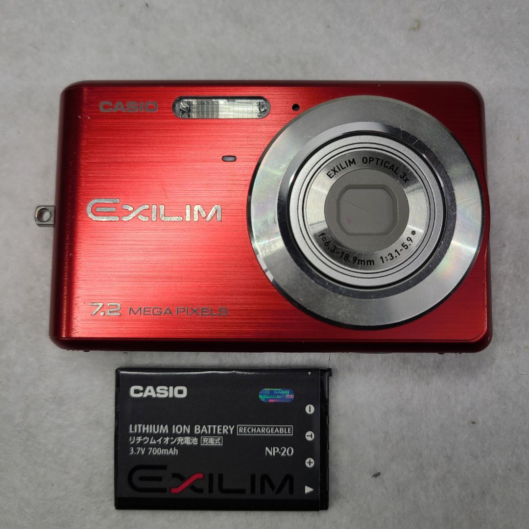 CASIO エクシリム EX-Z77 バッテリー ピンク コンデジ 動作品 Amazon