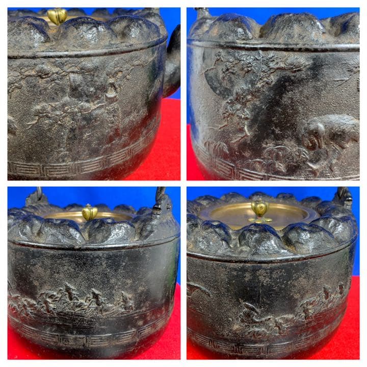 極上、希少品】龍文堂特大鉄瓶：かなり重量感のある立派な龍文堂