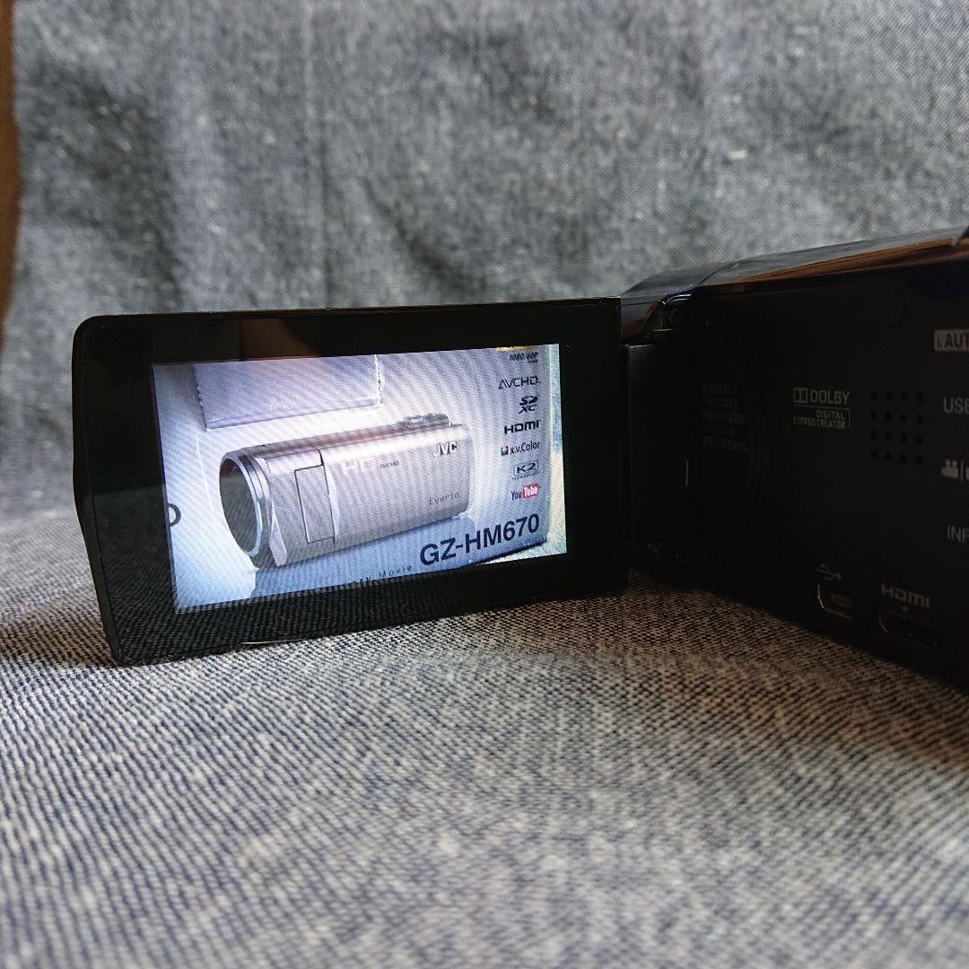 JVCビクター エブリオHD ビデオカメラ美品大容量バッテリー