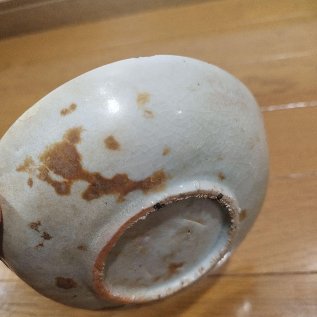 古い発掘品　初期伊万里の龍図　染付皿　直しあり