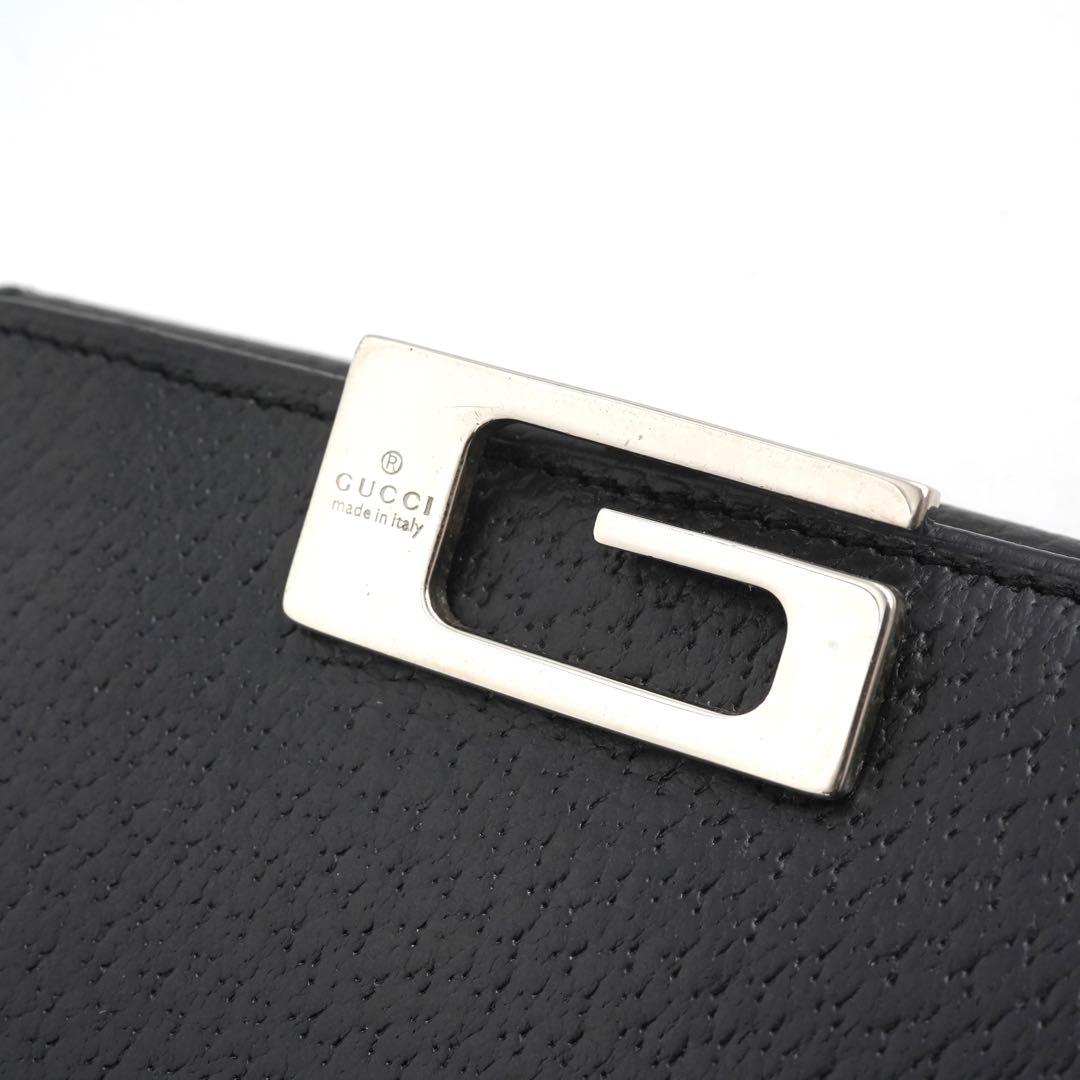 ✨未使用展示品✨ GUCCI ミニ財布 Gロゴ エンボスロゴ 二つ折り 黒色