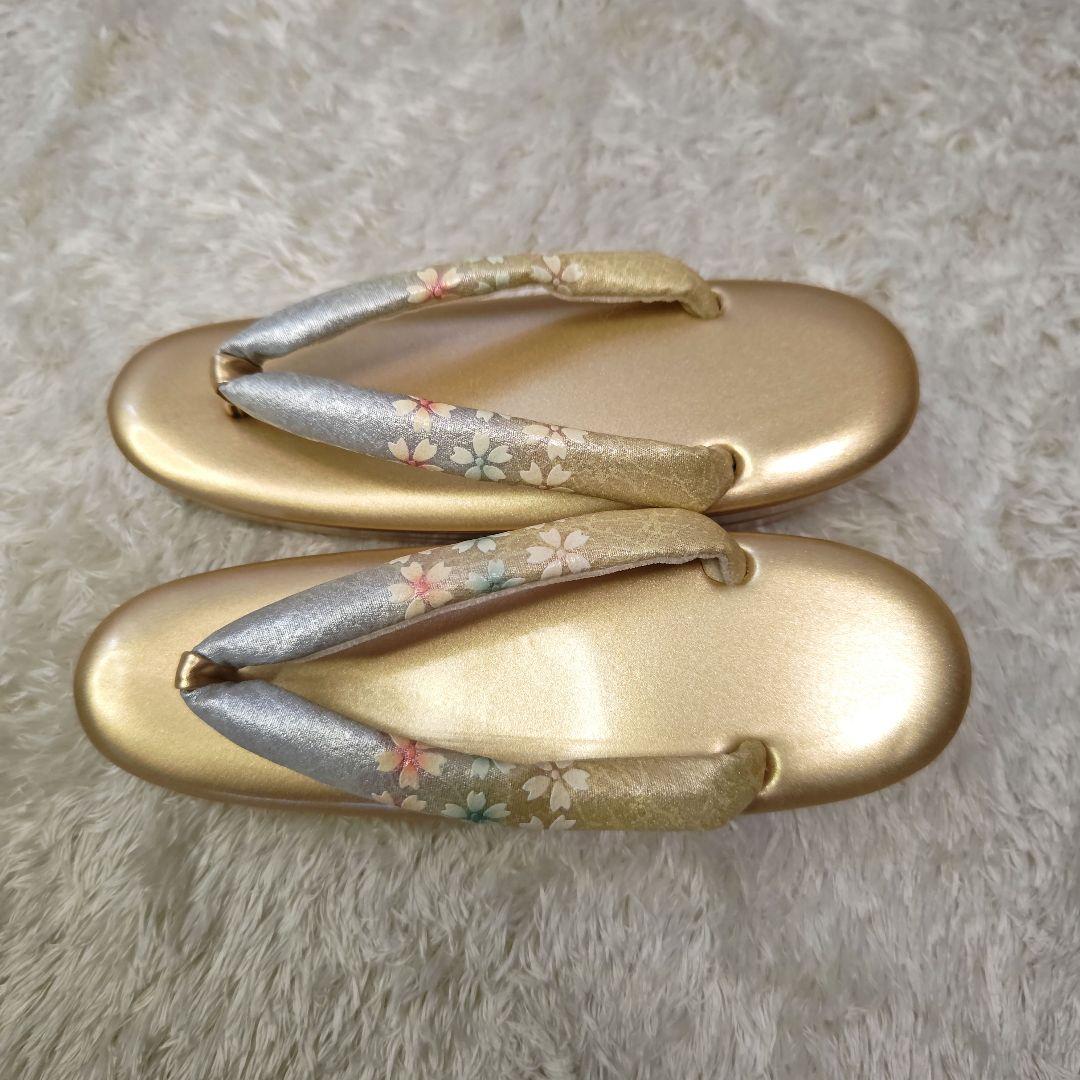 【つばき様】桜 花柄 和装用バッグと草履セット　礼装　振袖　成人式　卒業式　和装