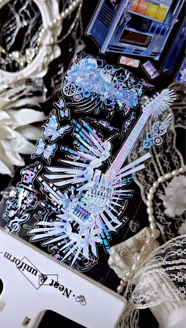 贝壳银 5cm×5m 浮光琉璃 海外マスキングテープ 贝壳银 5cm×5m