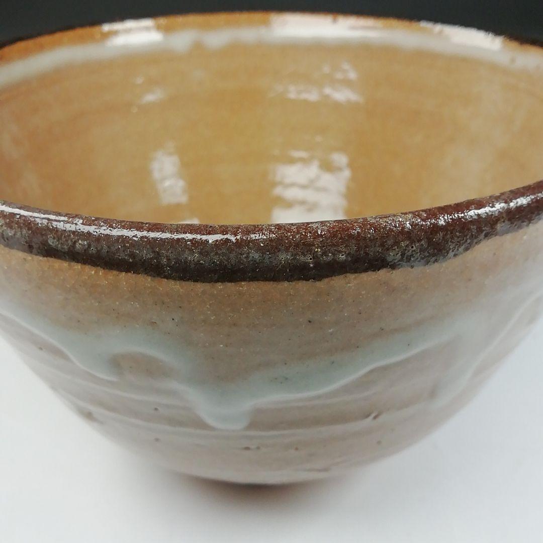 T97 茶碗 『唐津 茶碗』『鏡山窯 井上東也』 共箱 抹茶碗 茶道具