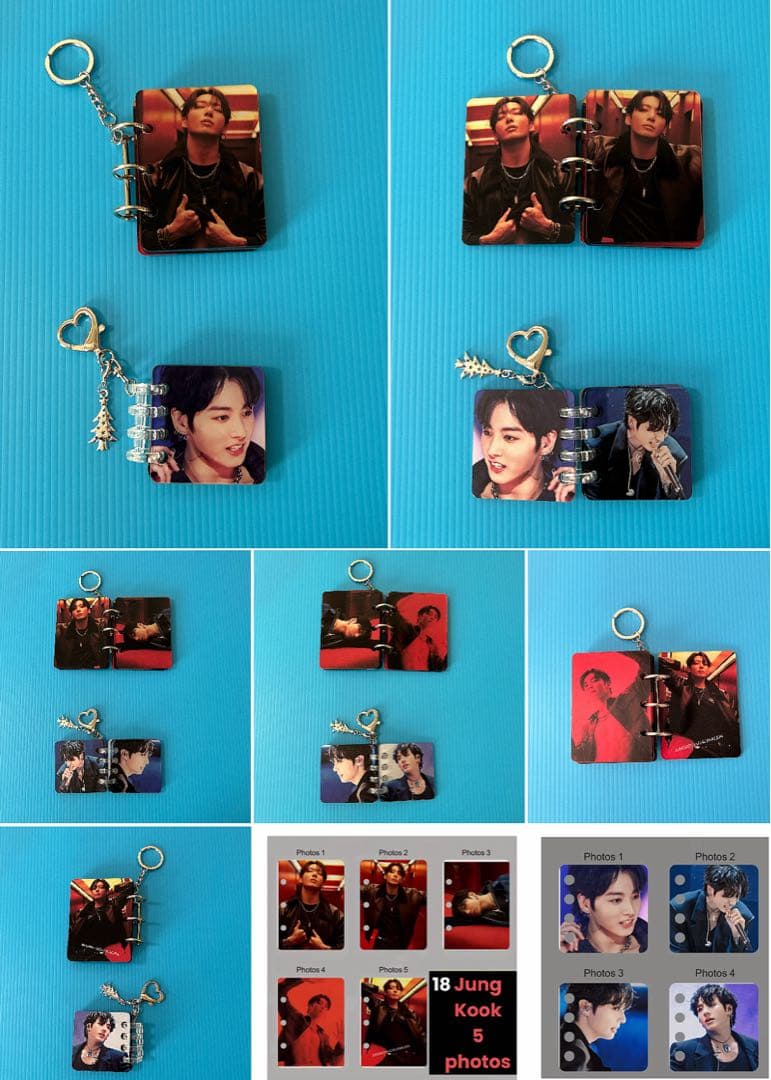 BTSJungkookアクリルフォトアルバムキーホルダー•マグネットブックマーク