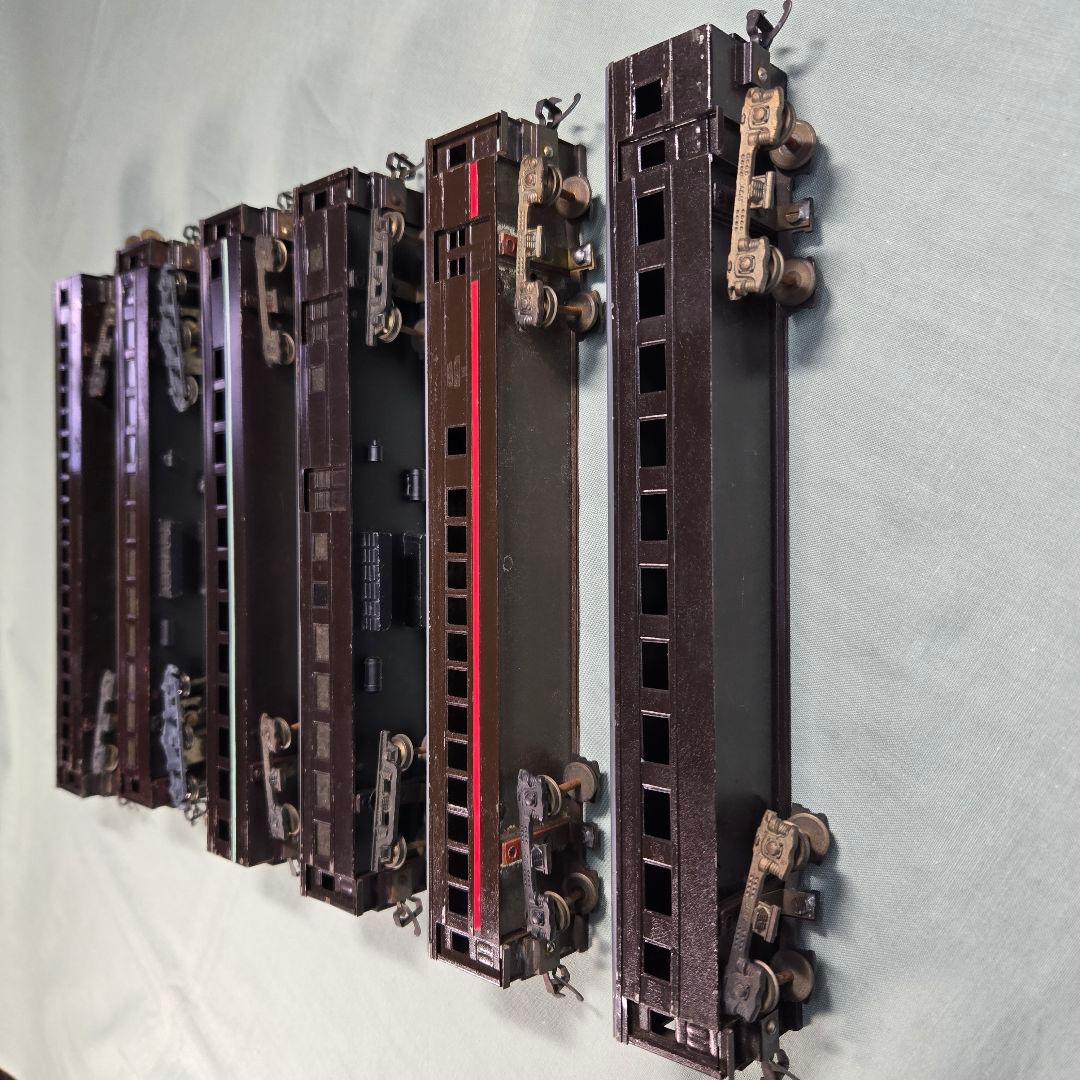 HO金属製客車6両(Aセット)。ジャンク品。