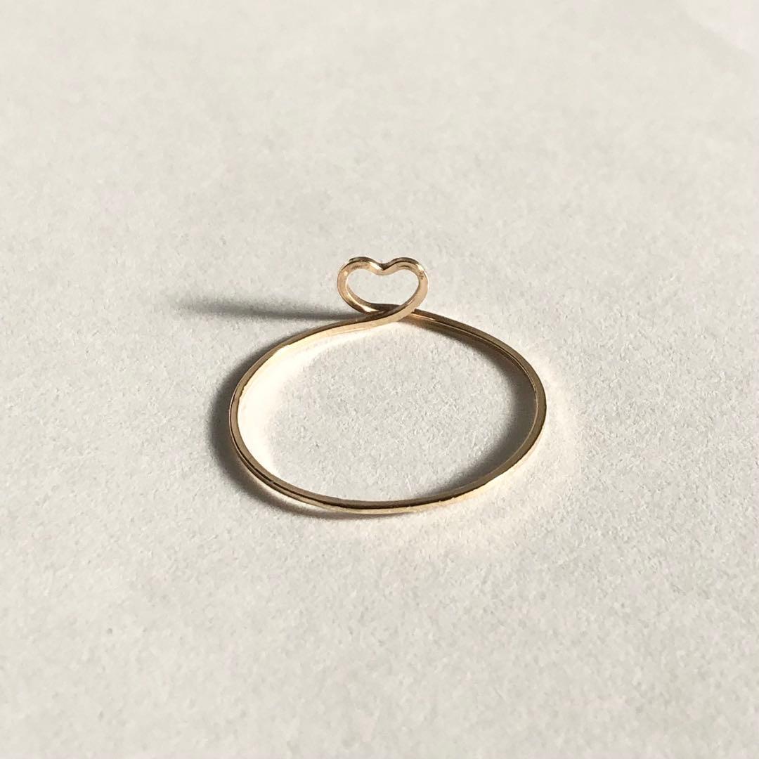 美品 cui-cui キュイキュイ ゴールドハートリング K10YG 13号