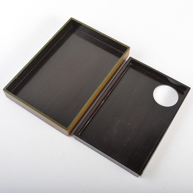 茶道具　面朱茶箱　茶碗　棗など　七点　一式　仕覆付　C　R7368